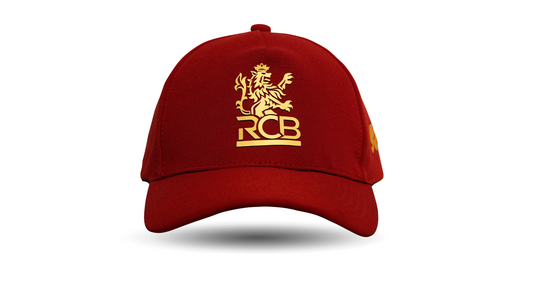 Red RCB fan cap premium baseball cap front