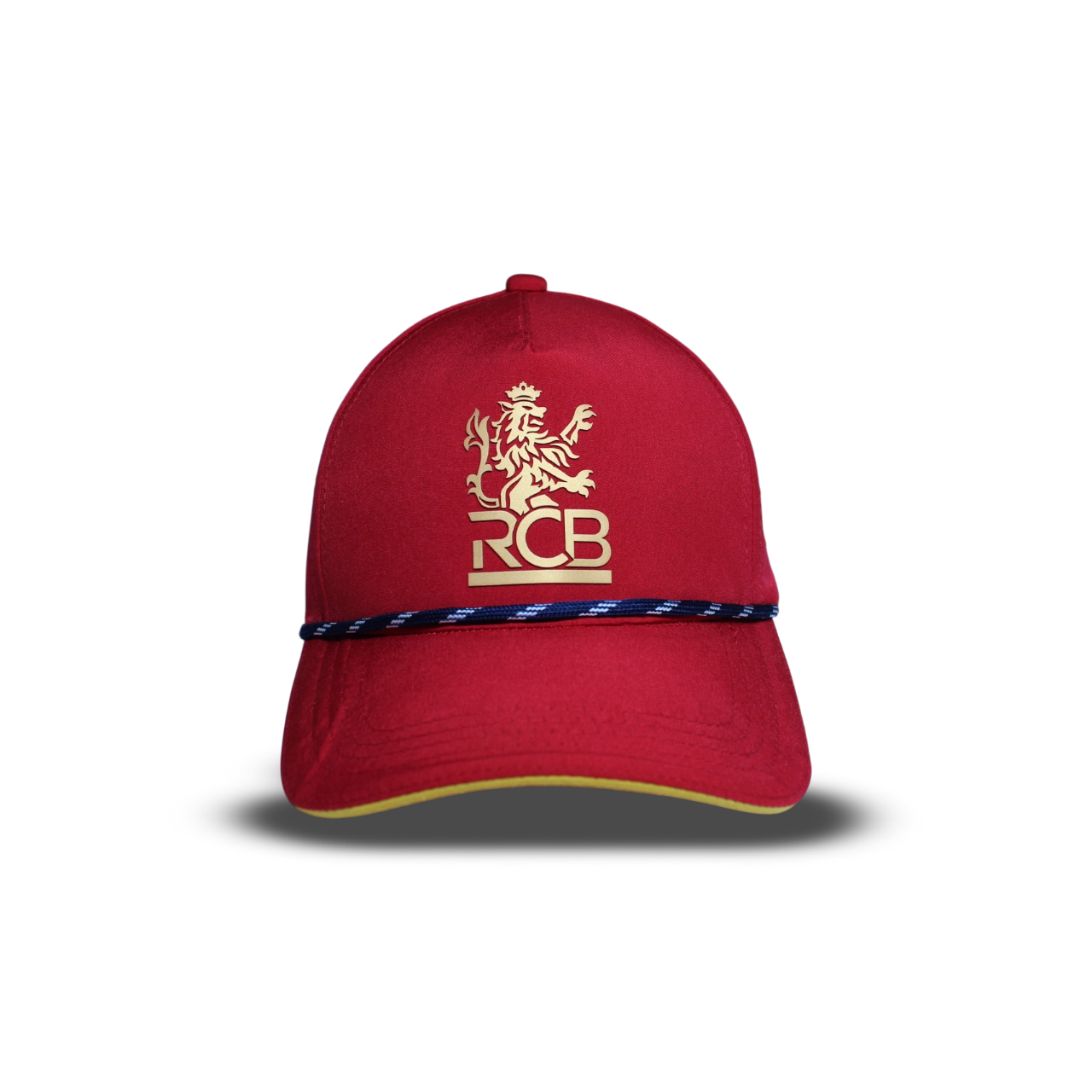 Royal Challengers Bangalore classic baseball cap front view with premium gold RCB logo