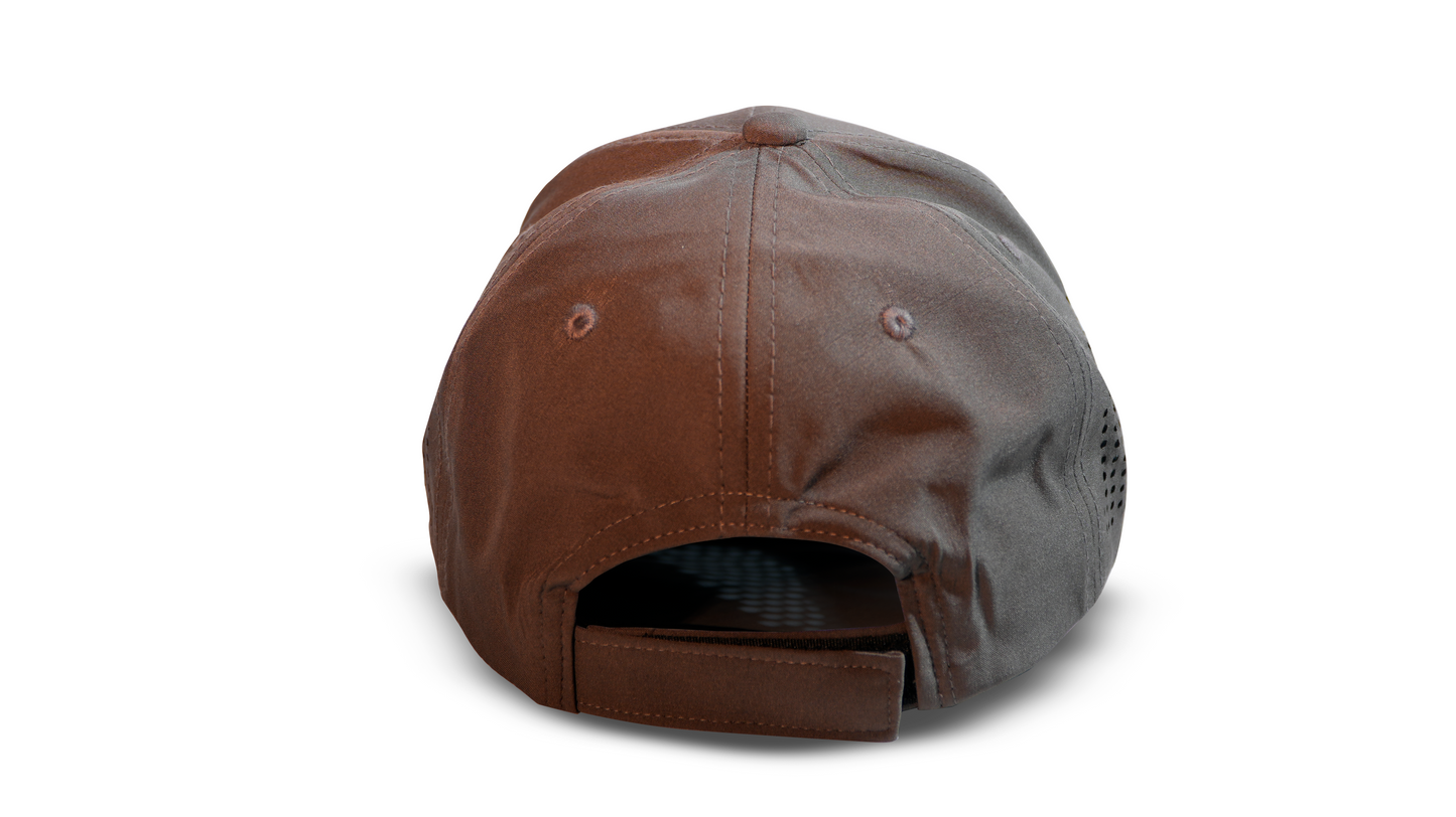 brown adjustable cap back view breathable sports cap RR Caps