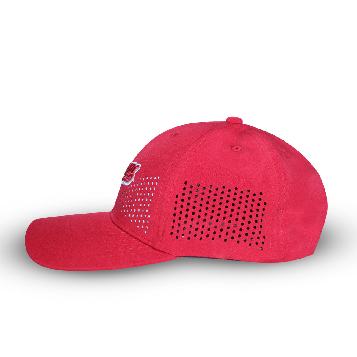 RR Aero 01 lightweight red cap side view