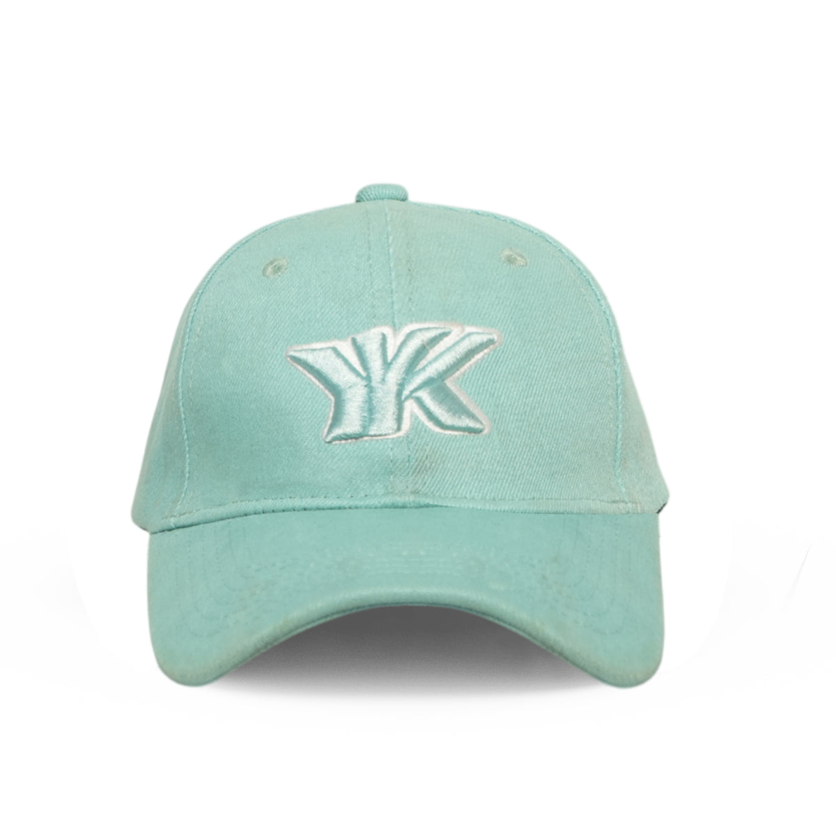 RR Classic 01 aqua blue embroidered logo baseball cap front view