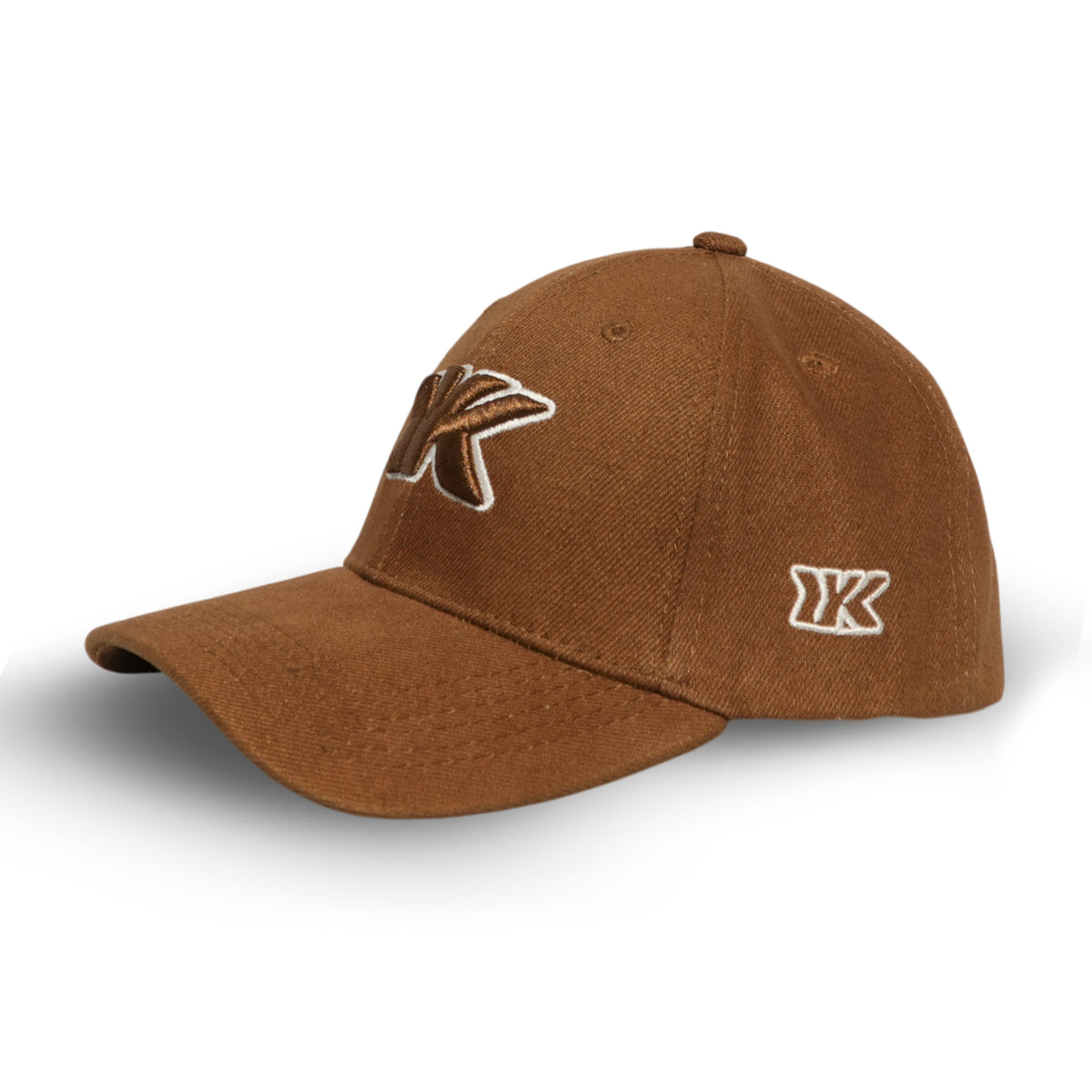 RR Classic 01 brown embroidered logo baseball cap side view