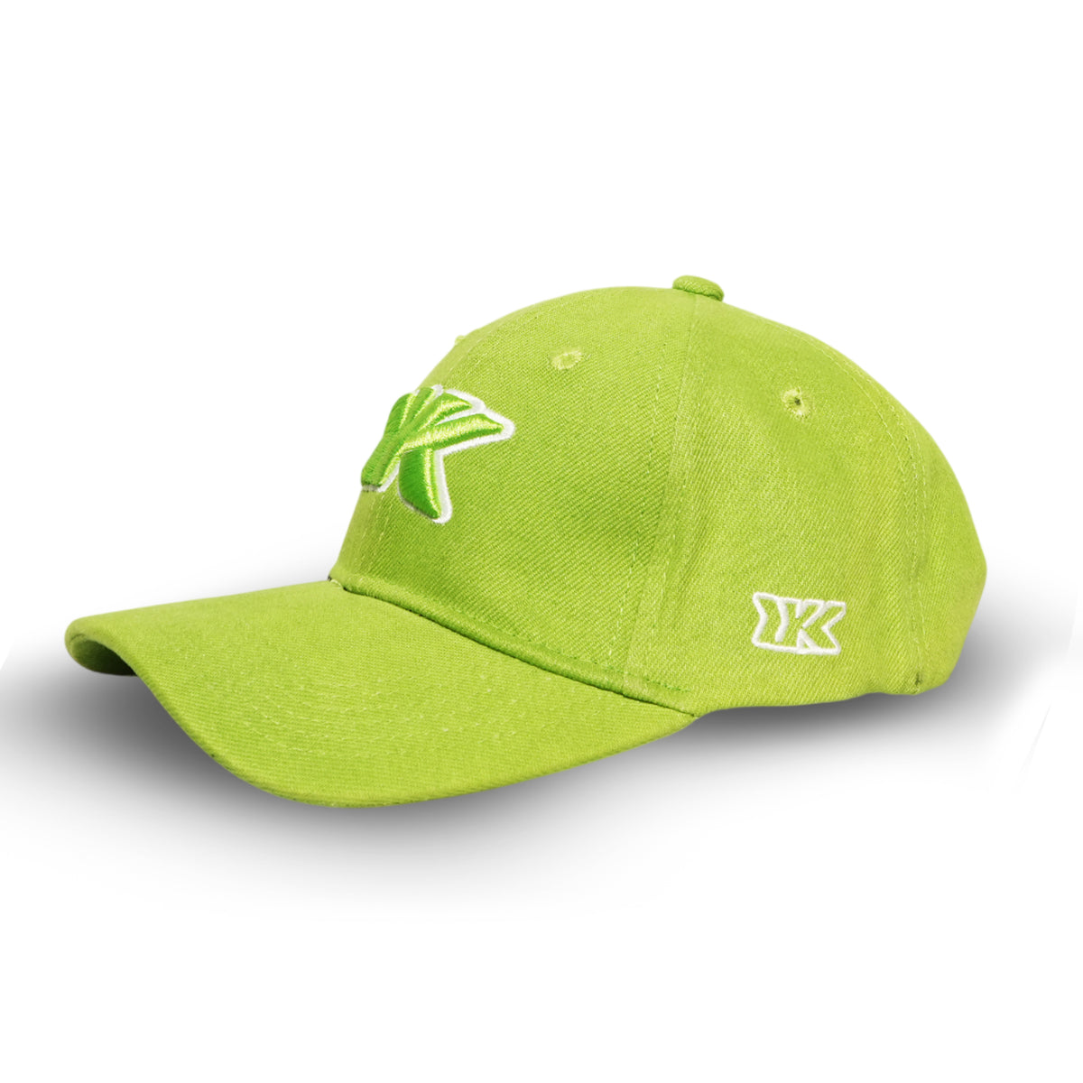 RR Classic 01 fresh green embroidered logo baseball cap side view