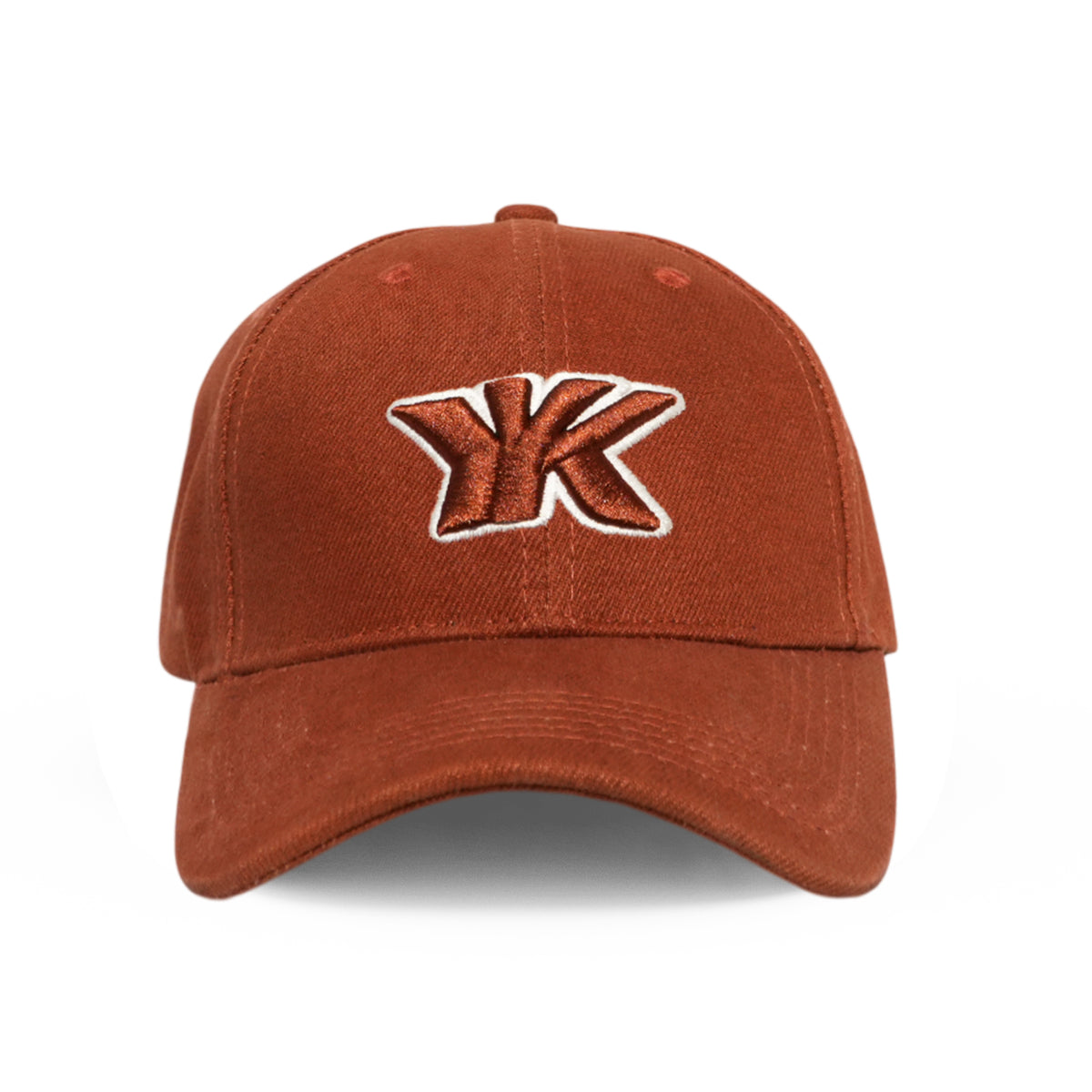 RR Classic 01 maroon embroidered logo baseball cap front view