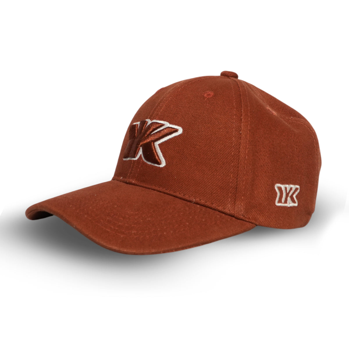 RR Classic 01 maroon embroidered logo baseball cap side view