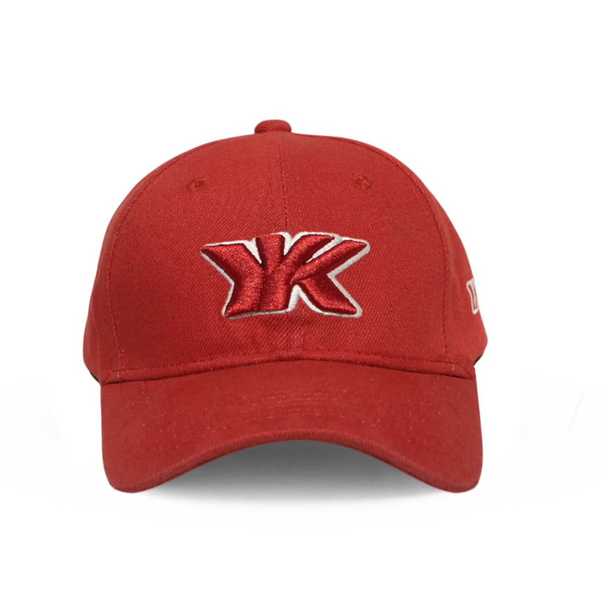 RR Classic 01 red embroidered logo baseball cap front view