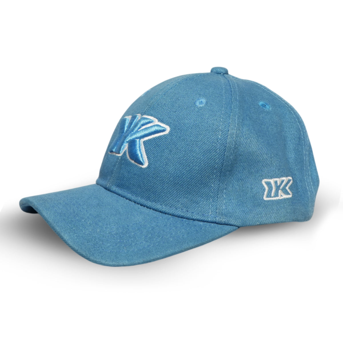 RR Classic 01 royal blue embroidered logo baseball cap side view