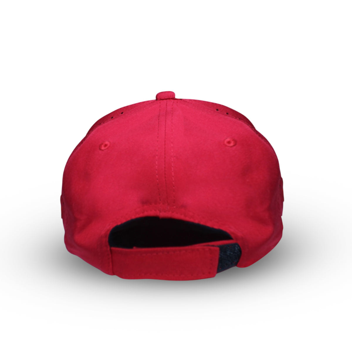RR RCB 01 red cricket fan cap back view with adjustable strap