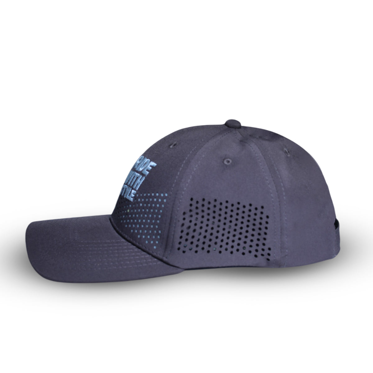 RR Ride With Style chocolate brown perforated cap side view