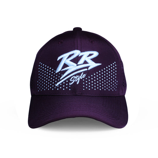 RR Style / 01 premium perforated cap in purple with embroidered RR logo