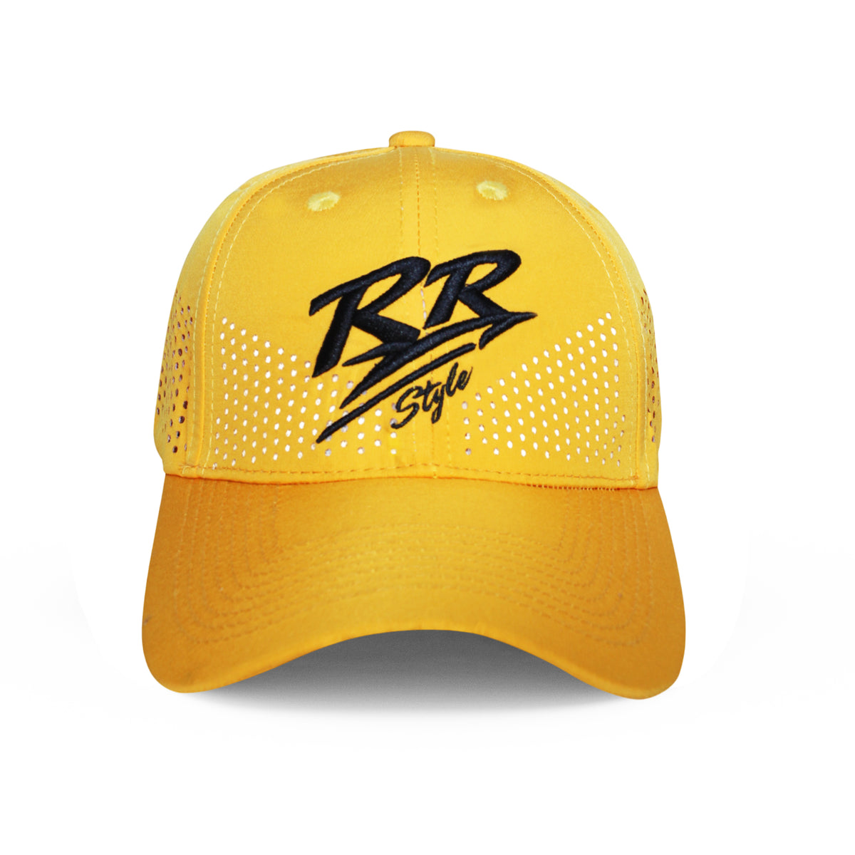 RR Style / 01 premium perforated cap in yellow with embroidered RR logo