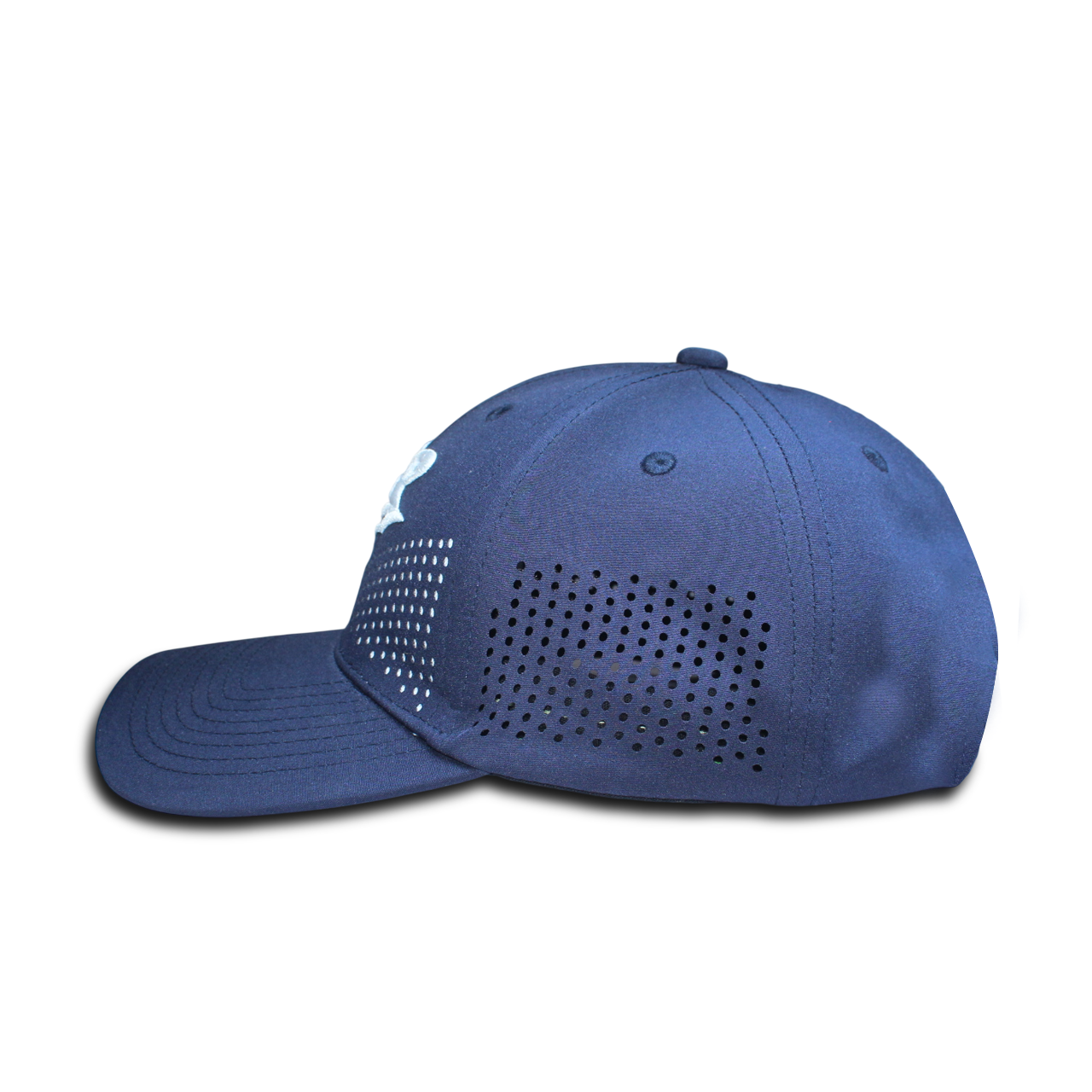 RR Style navy blue sports cap side view